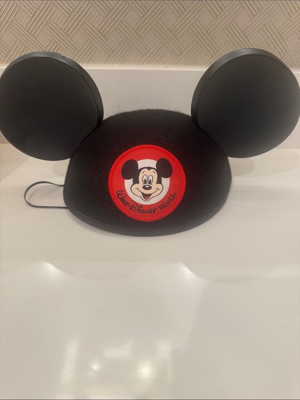 Disney - Walt Disney World Classic Mouseketeer Black Patch Ears Hat - one size
